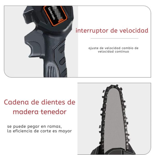 Mini Motosierra Compacta 48V 2 Baterías