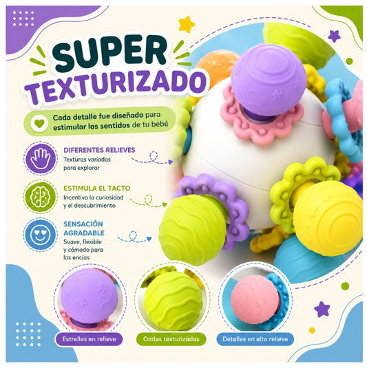 Juguete sensorial mordedor Sonajero bebe
